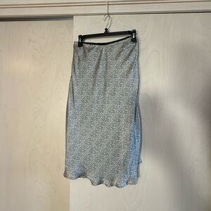 Leopard Print Black and White Women's Satin Skirt